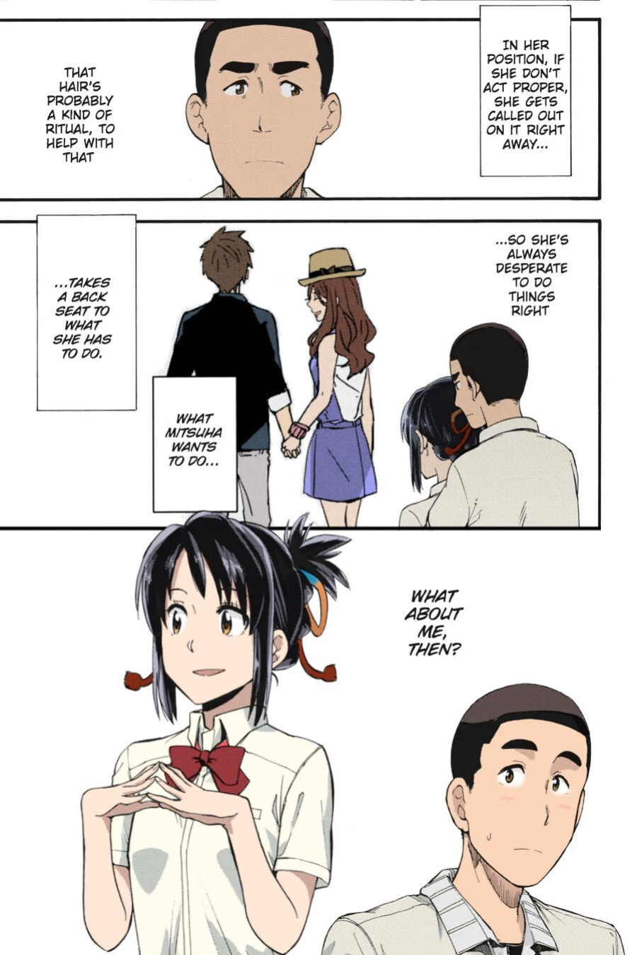 Kimi no Na wa. - & and & - Mitsuha Miyamziu & Teshigawara Katsuhiko (Coelacanth) (colored by mikakucoloring)