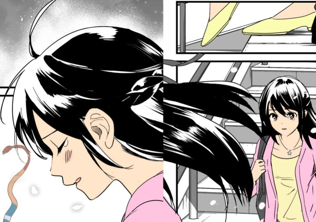 Kimi no Na wa. - & and & - Mitsuha Miyamziu & Teshigawara Katsuhiko (Coelacanth) (colored by mikakucoloring)