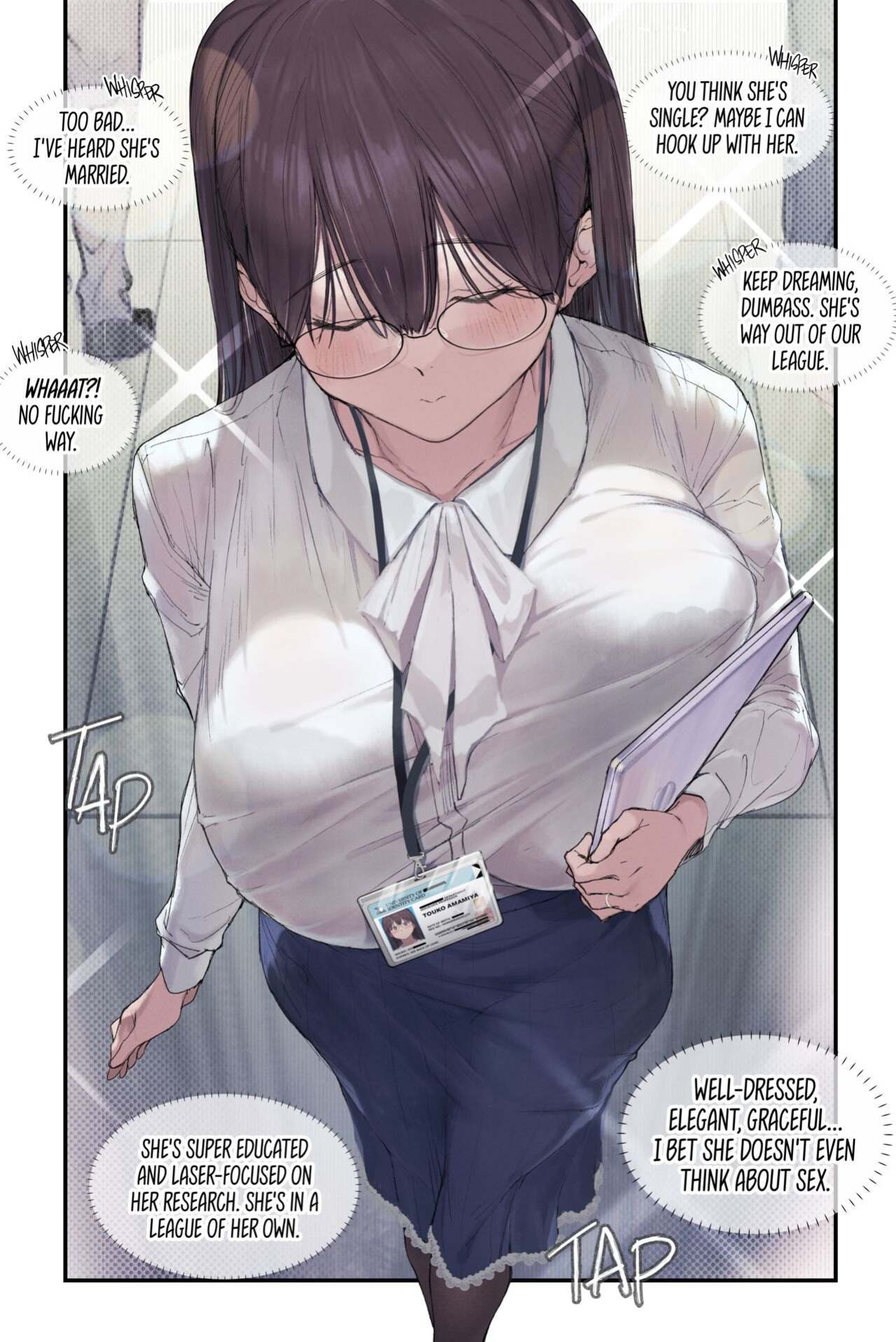 [Yomoda Yomo] Intelli Hitozuma Amamiya Touko Sensei no Hatsujou | Touko Amamiya: Wife, Scholar, Professor in HEAT [Artistan]