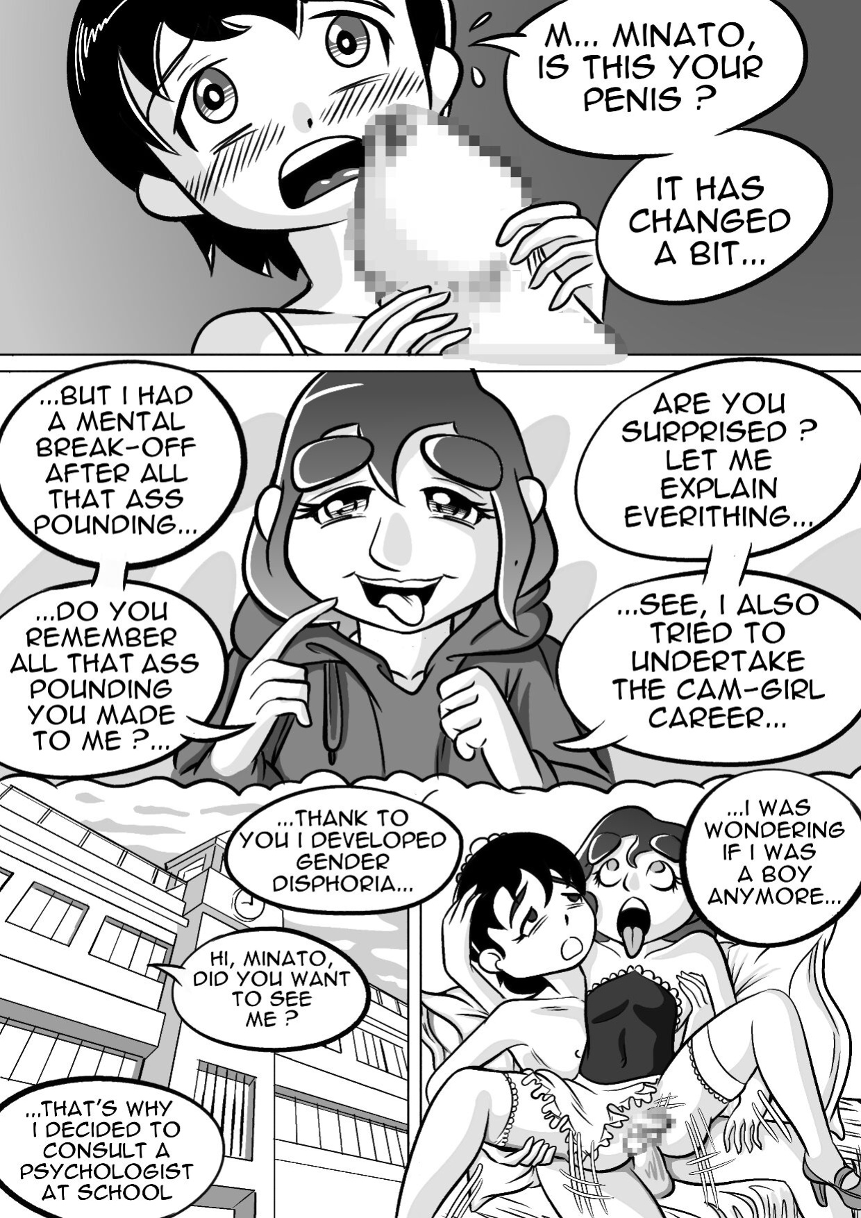 I tried female hormones to become a crossdresser Idol (black and white)