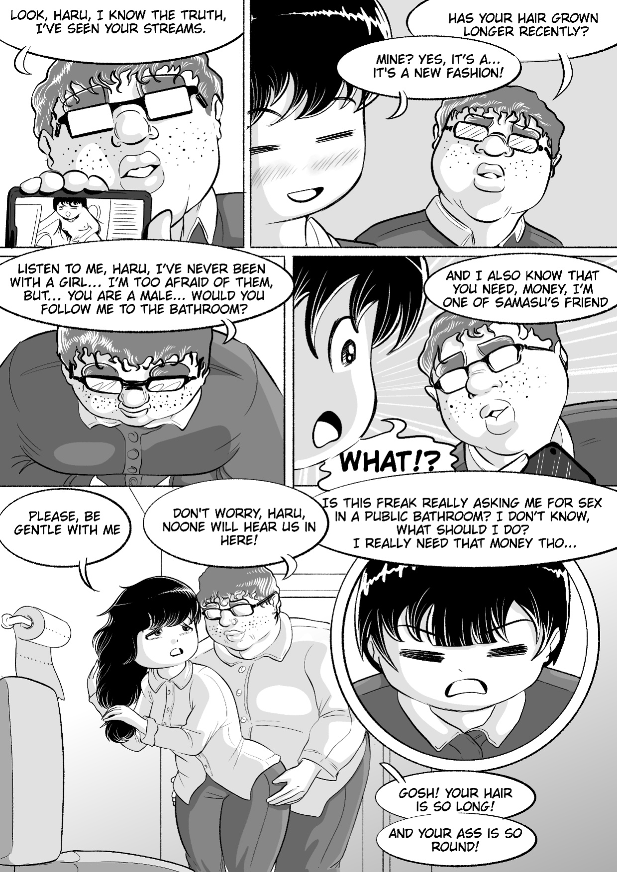 I tried female hormones to become a crossdresser Idol (black and white)