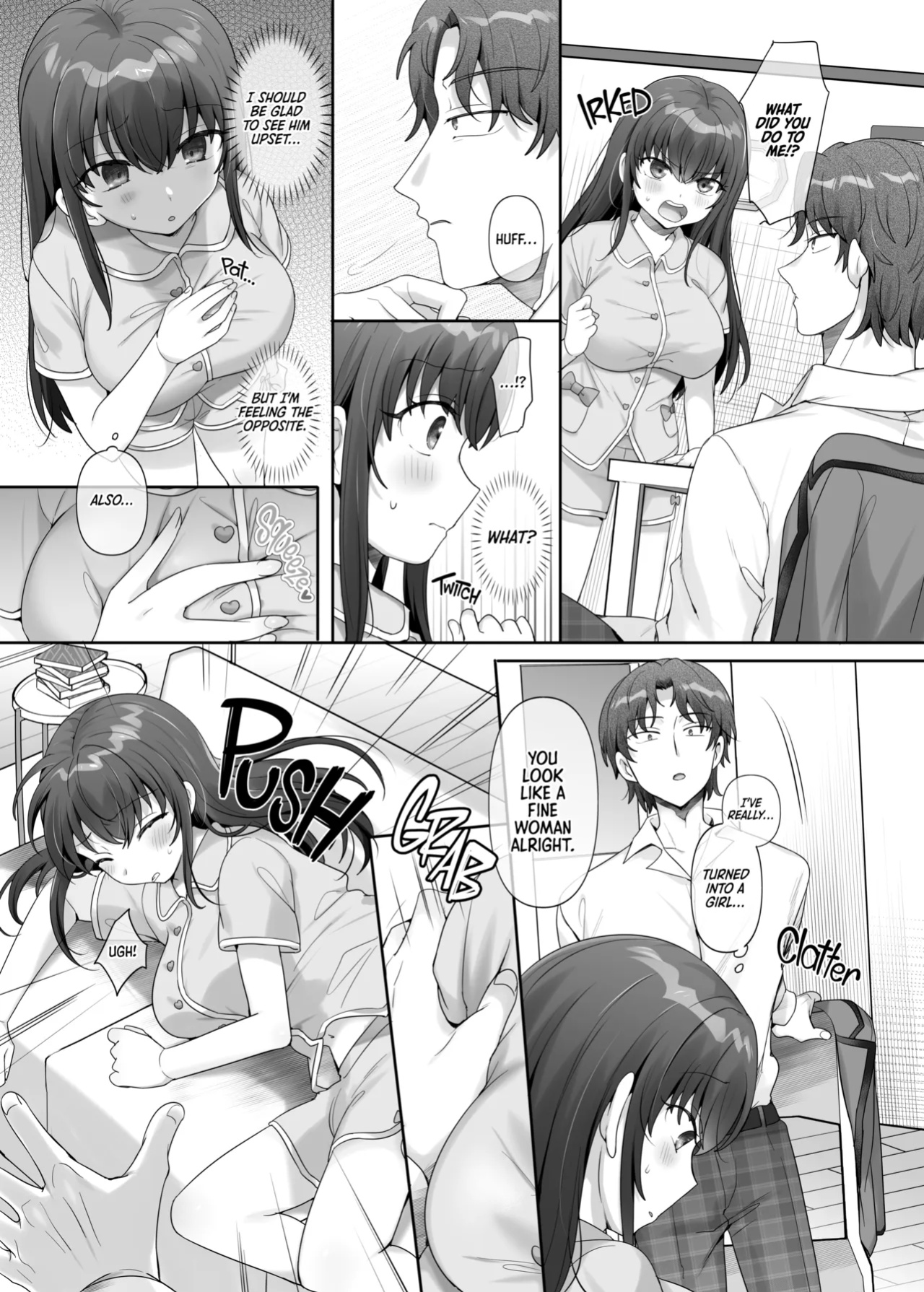 [Amuai Okashi Seisakusho (Hiiragi Popura, Ochita Ato Daisuki Samurai)] Ore wa Aitsu no Imouto Dorei | My Rival Turned Me Into His Genderbent Sex Pet