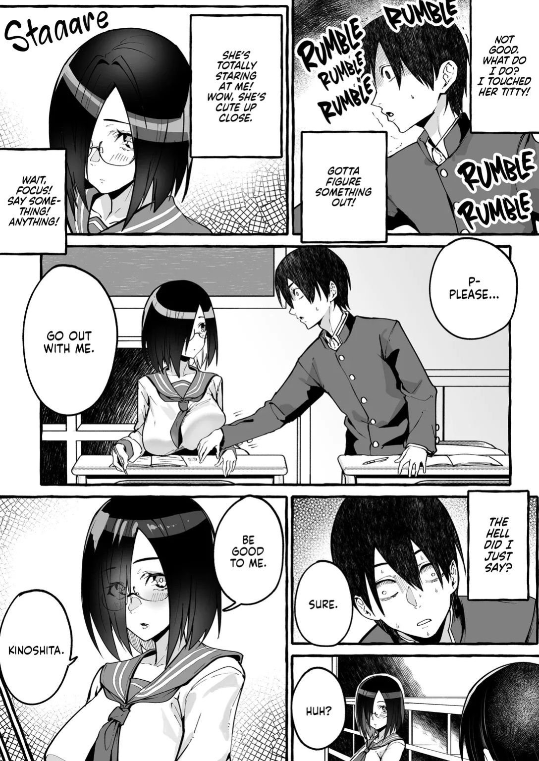 [Fugutake] Kyonyiu kanojo ni hitasura shibori toraremakuru hanashi | Squeeze Until Empty [English] [Decensored] [Digital]