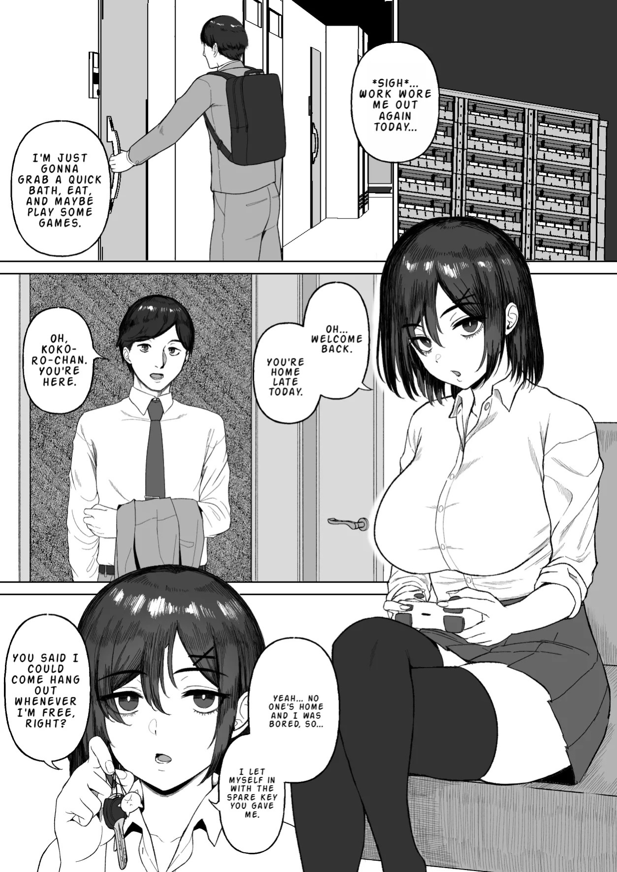[Ore no Sasakure (Gamogamo)] Otonari no Downer Oyako ni Shiboritorareru Hanashi | The Story of Being Squeezed Dry by the Lethargic Mother and Daughter Next Door [English] [LKK•Scans]