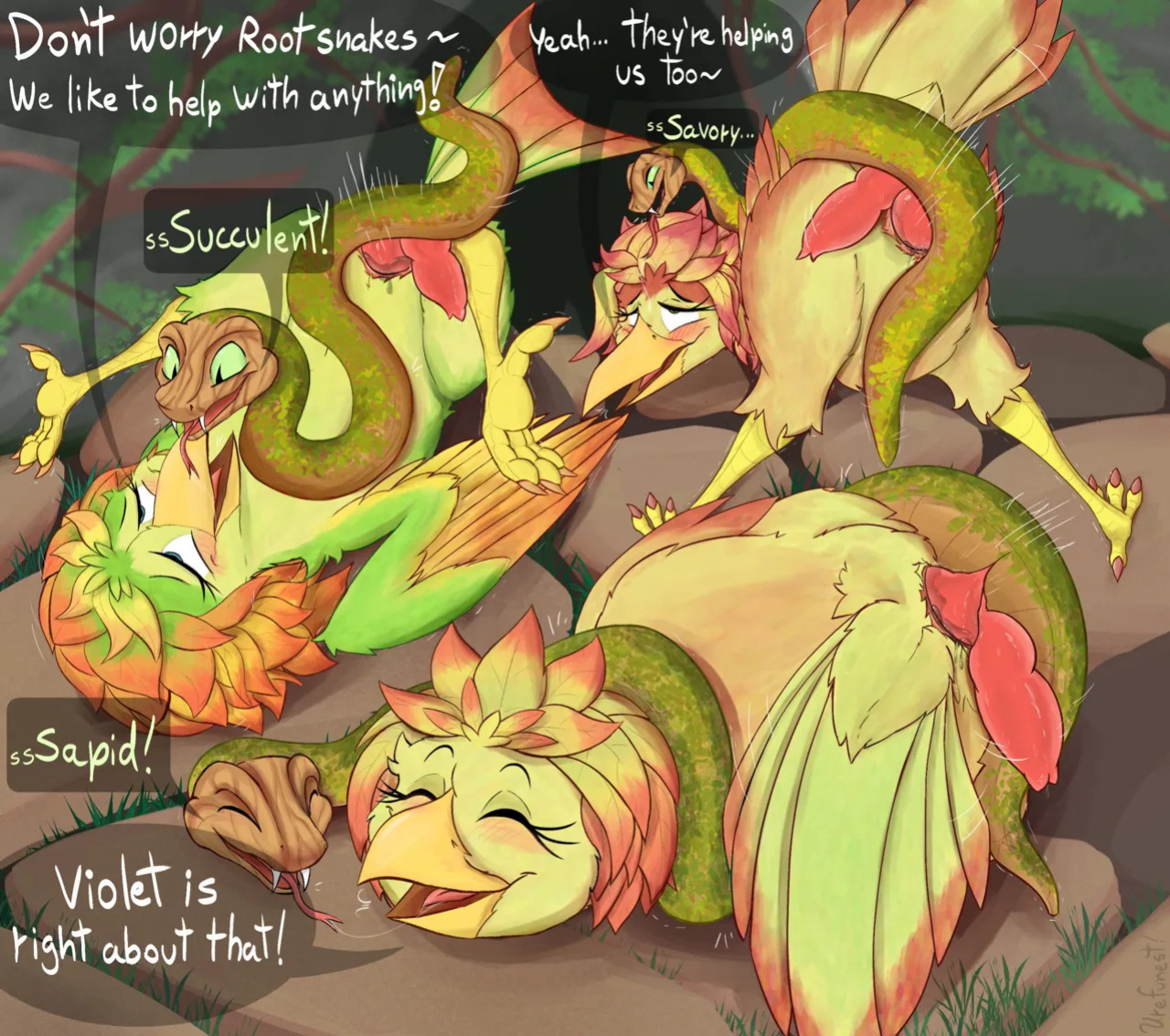[UrefuNest] Javan Sisters having Fun with Root Snakes