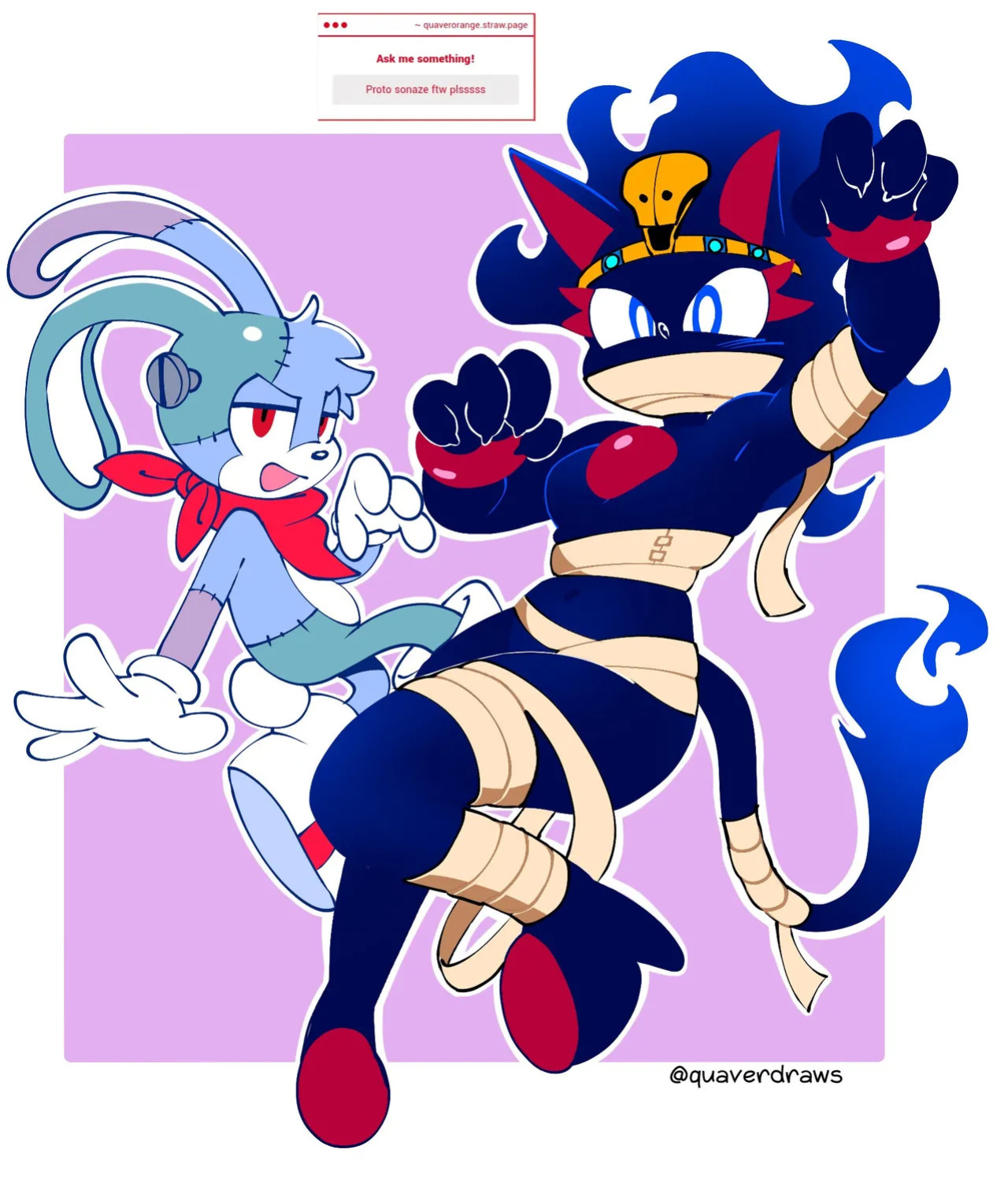 [Quaverdraws] Rush to the Dreamland (Prototype Sonic AU)