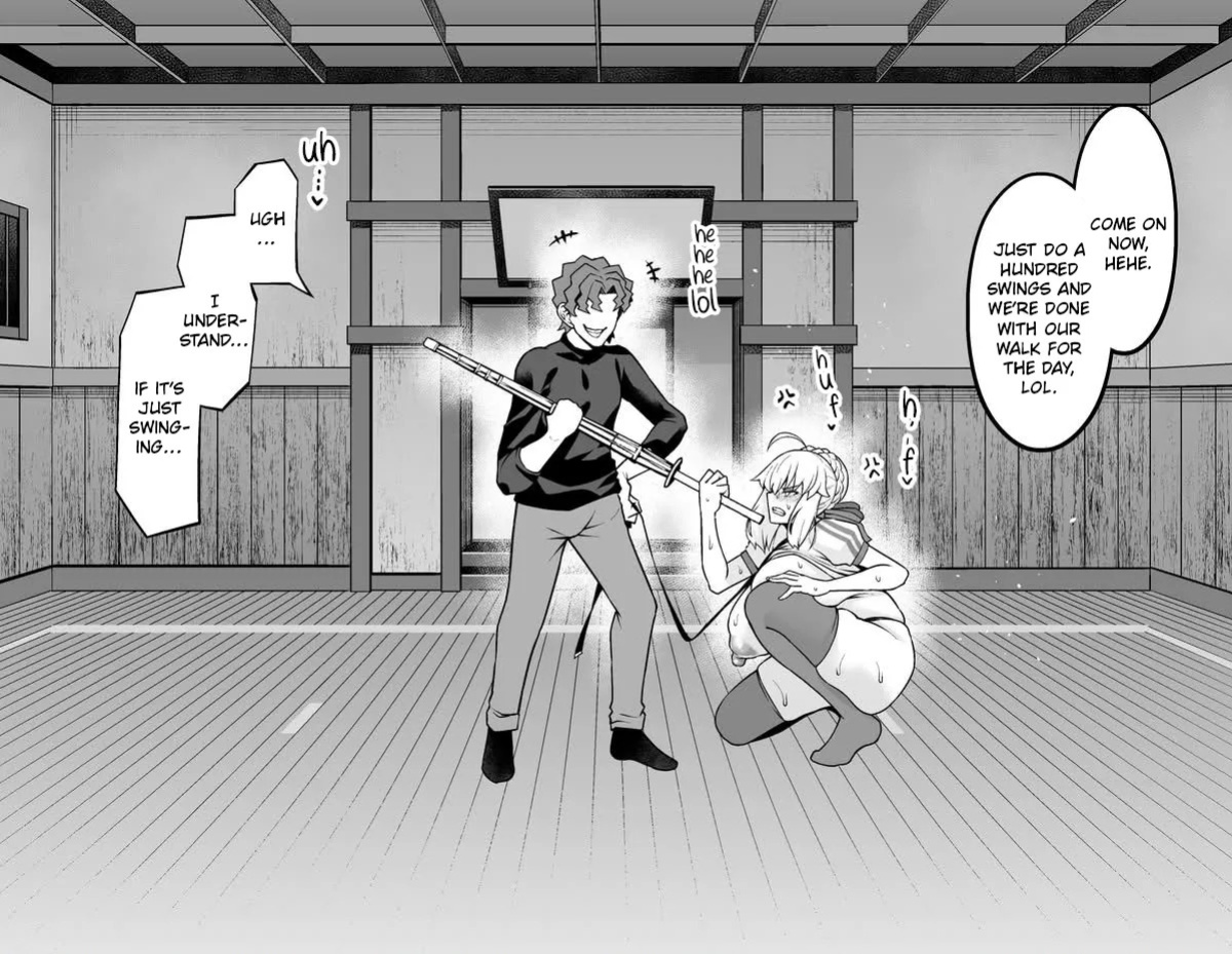 [Ankoman] Arutoria, Shinji to yoru no sanpo❤ - Artoria and Shinjis nightwalk ♥(Fate/stay night) [English]