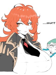 [ThiccwithaQ / Nyantcha] Fem Diluc and Venti (Genshin Impact)